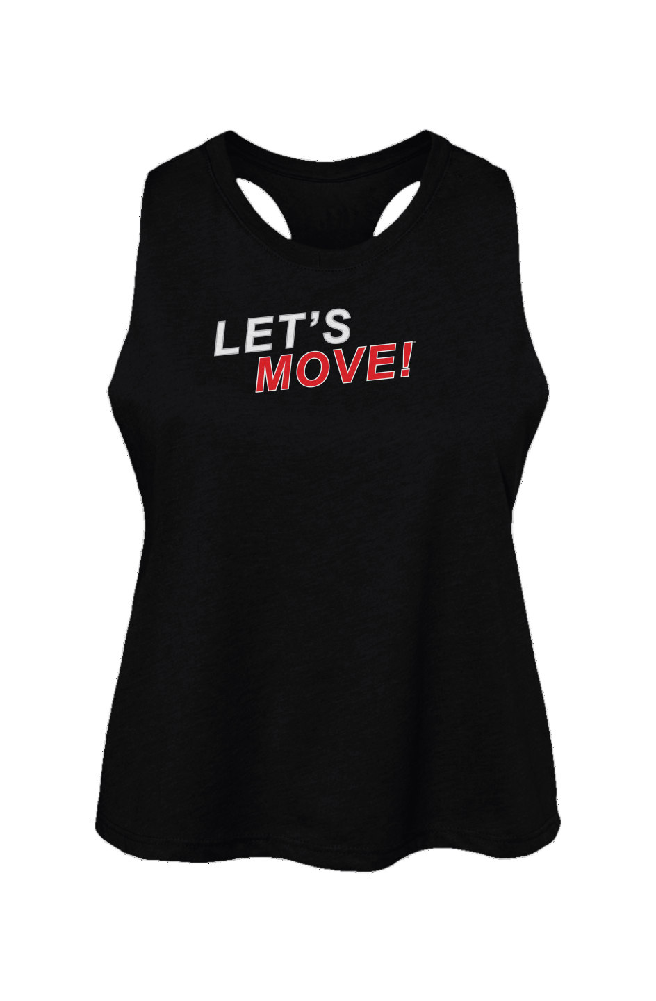 3D30 Let's Move Women's Racerback Cropped Tank