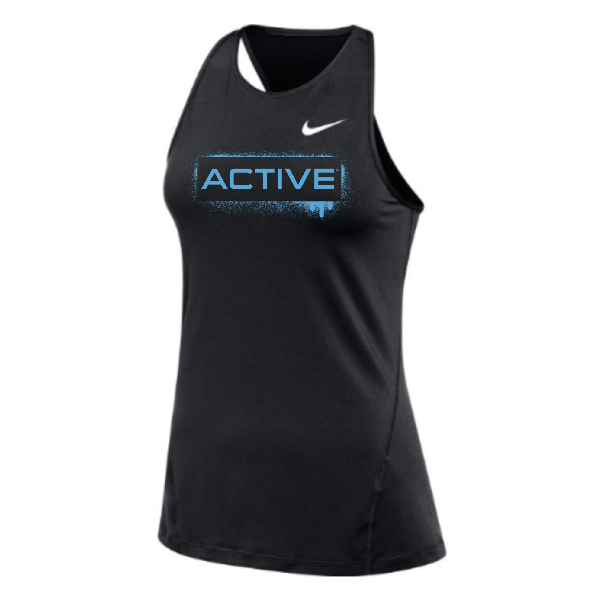 MOSSA Nike Women's All Over Mesh Tank (black) - Active Graffiti Logo