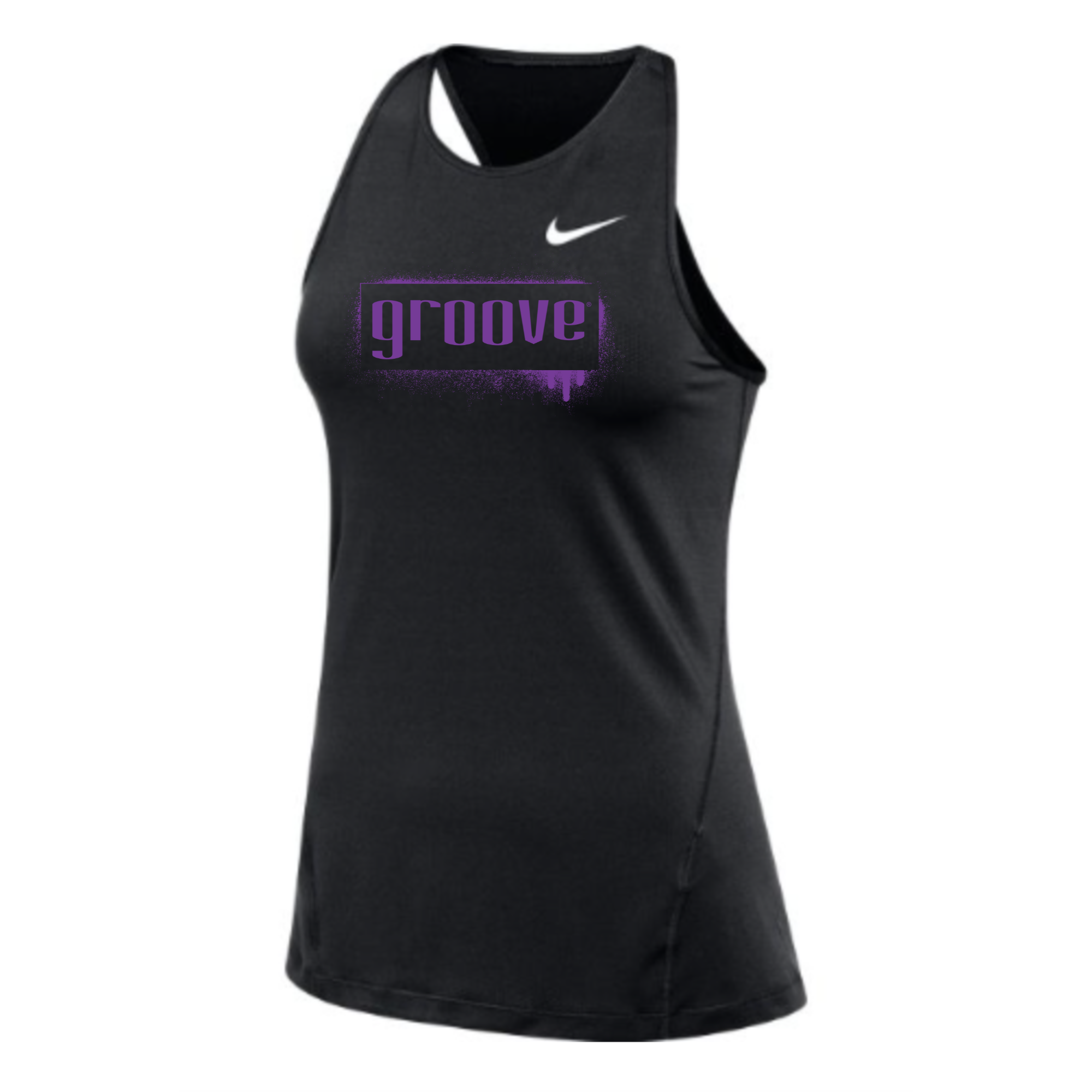 MOSSA Nike Women's All Over Mesh Tank (black) - Groove Graffiti Logo