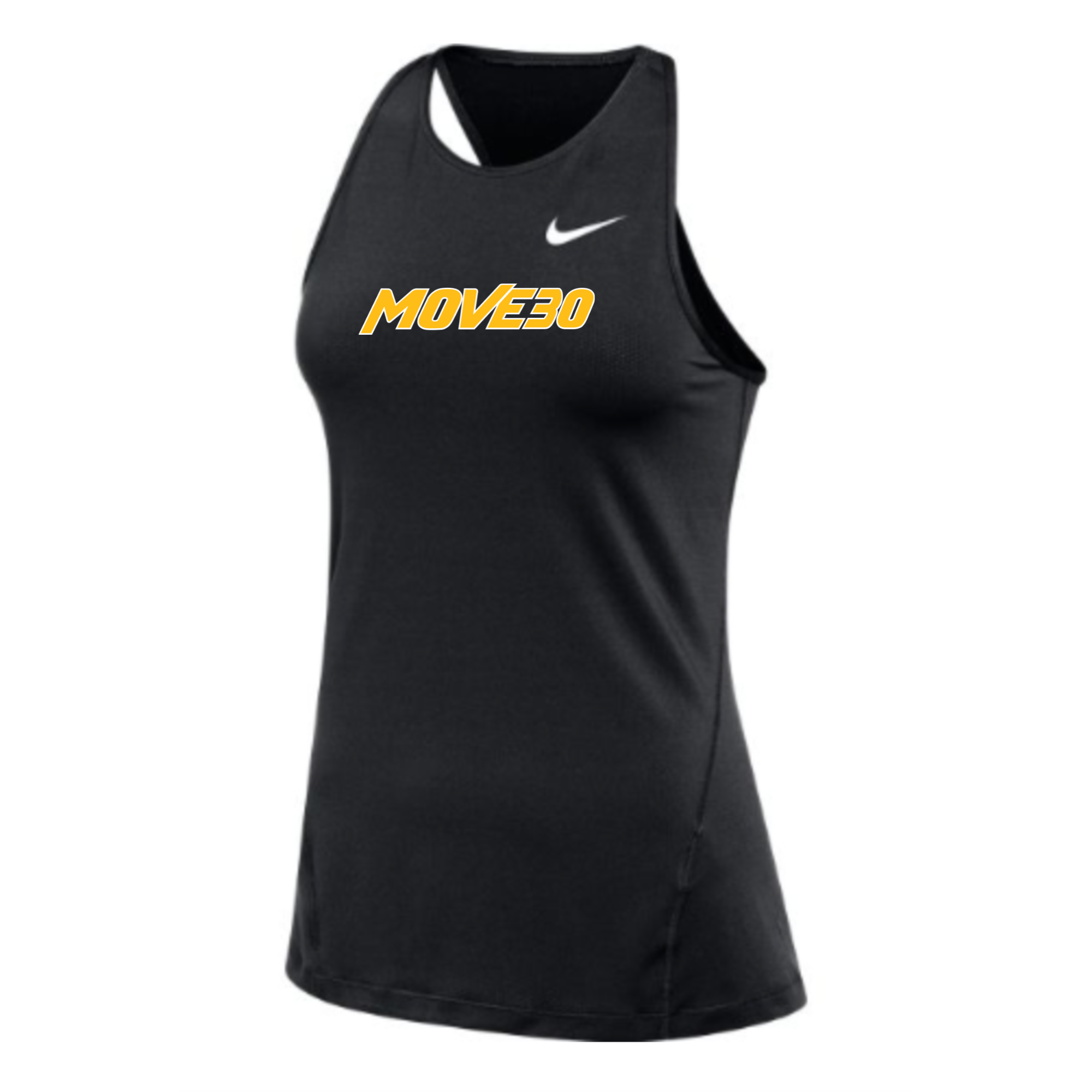 MOSSA Nike Women's All Over Mesh Tank (black) - MOVE30 Standard Logo