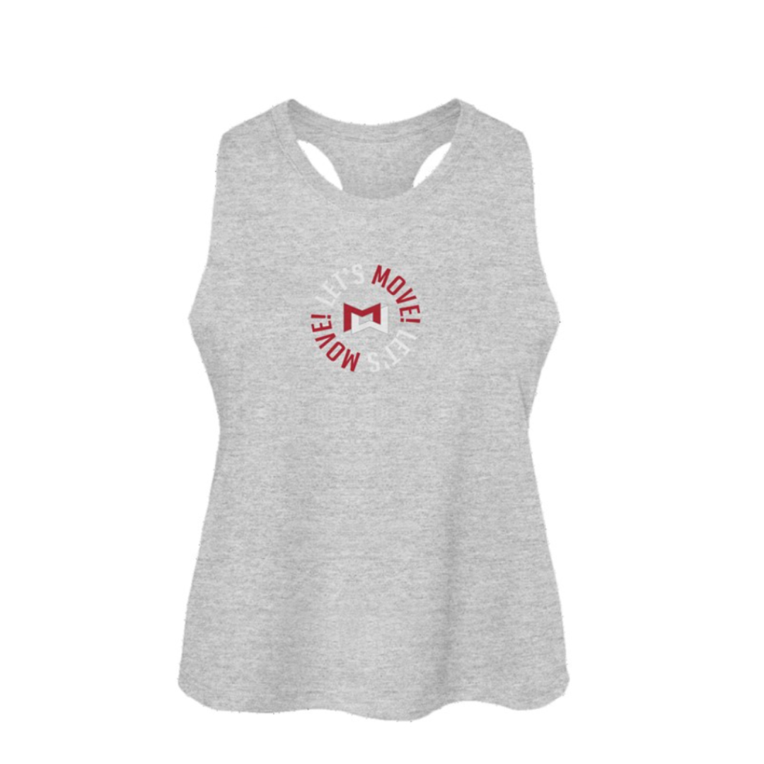 Power Let's Move Circle Logo Women's Racerback Cropped Tank