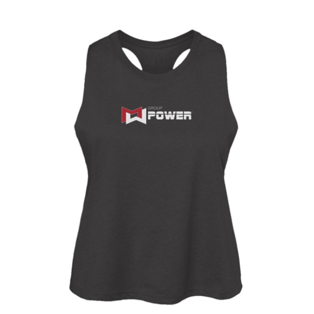 Group Power Full Icon Women's Racerback Cropped Tank
