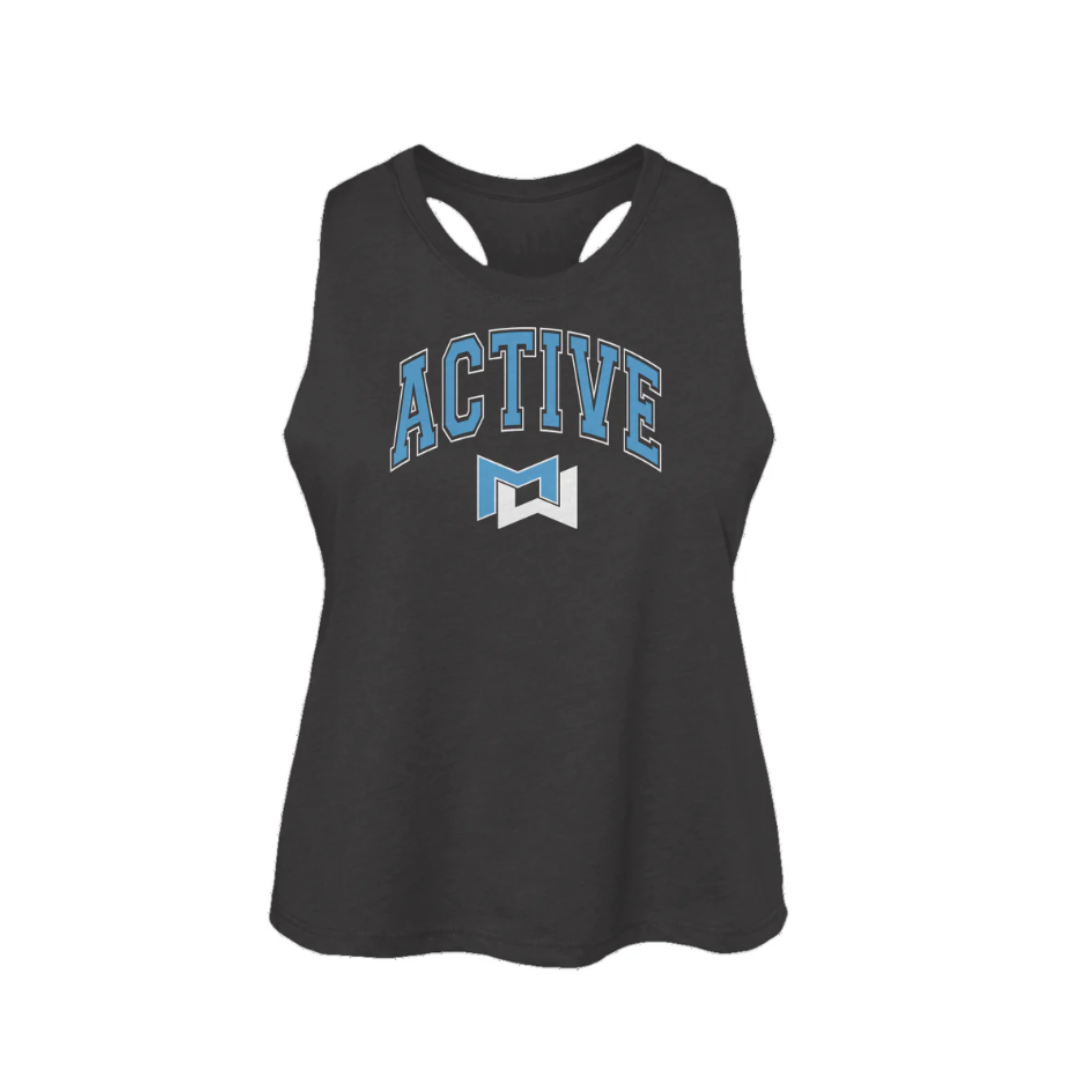 Group Active Collegiate Women's Racerback Cropped Tank