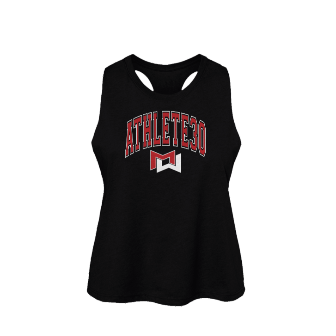 ATHLETE30 Collegiate Women's Racerback Cropped Tank