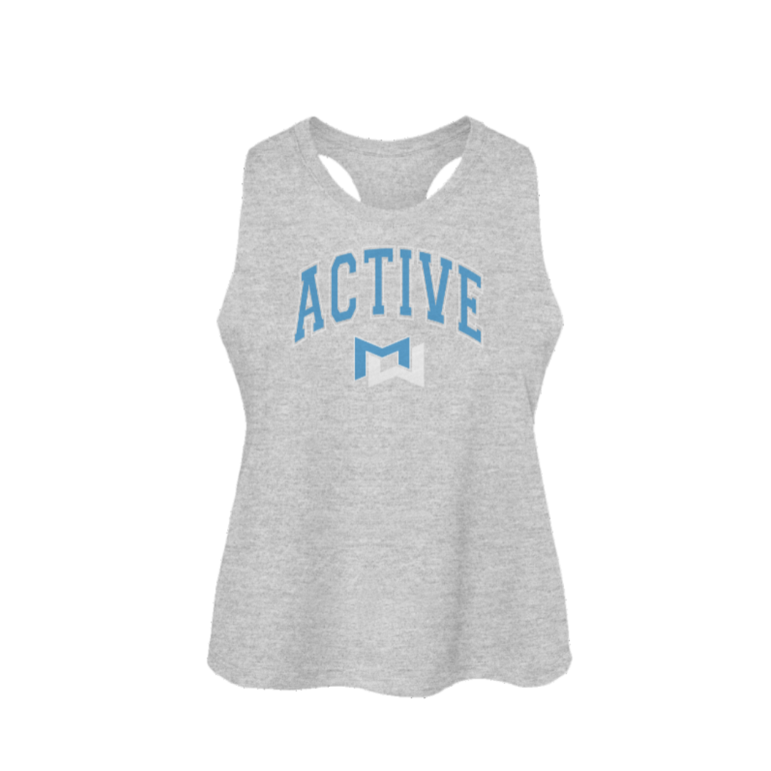 Group Active Collegiate Women's Racerback Cropped Tank