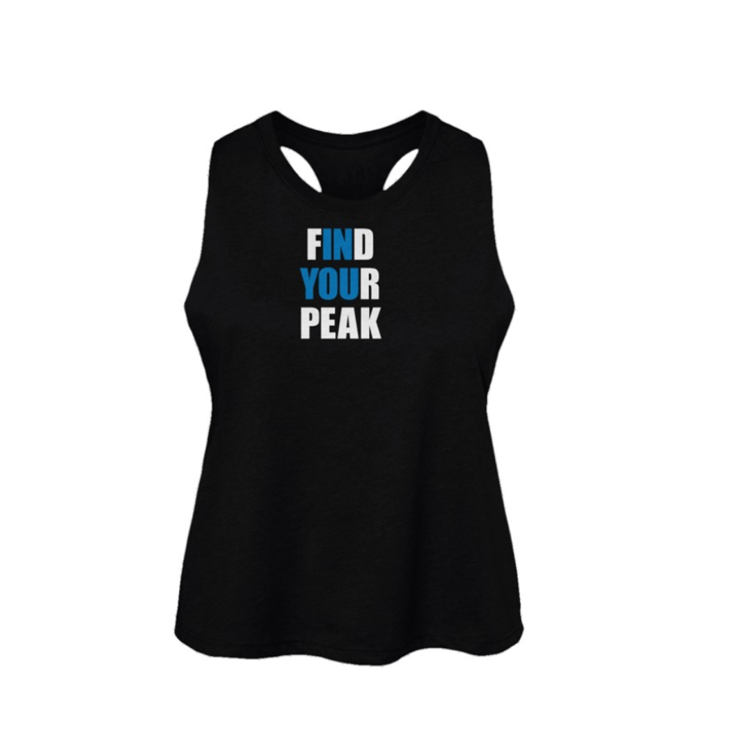 Find Your Peak Group Ride Womens Racerback Cropped Tank