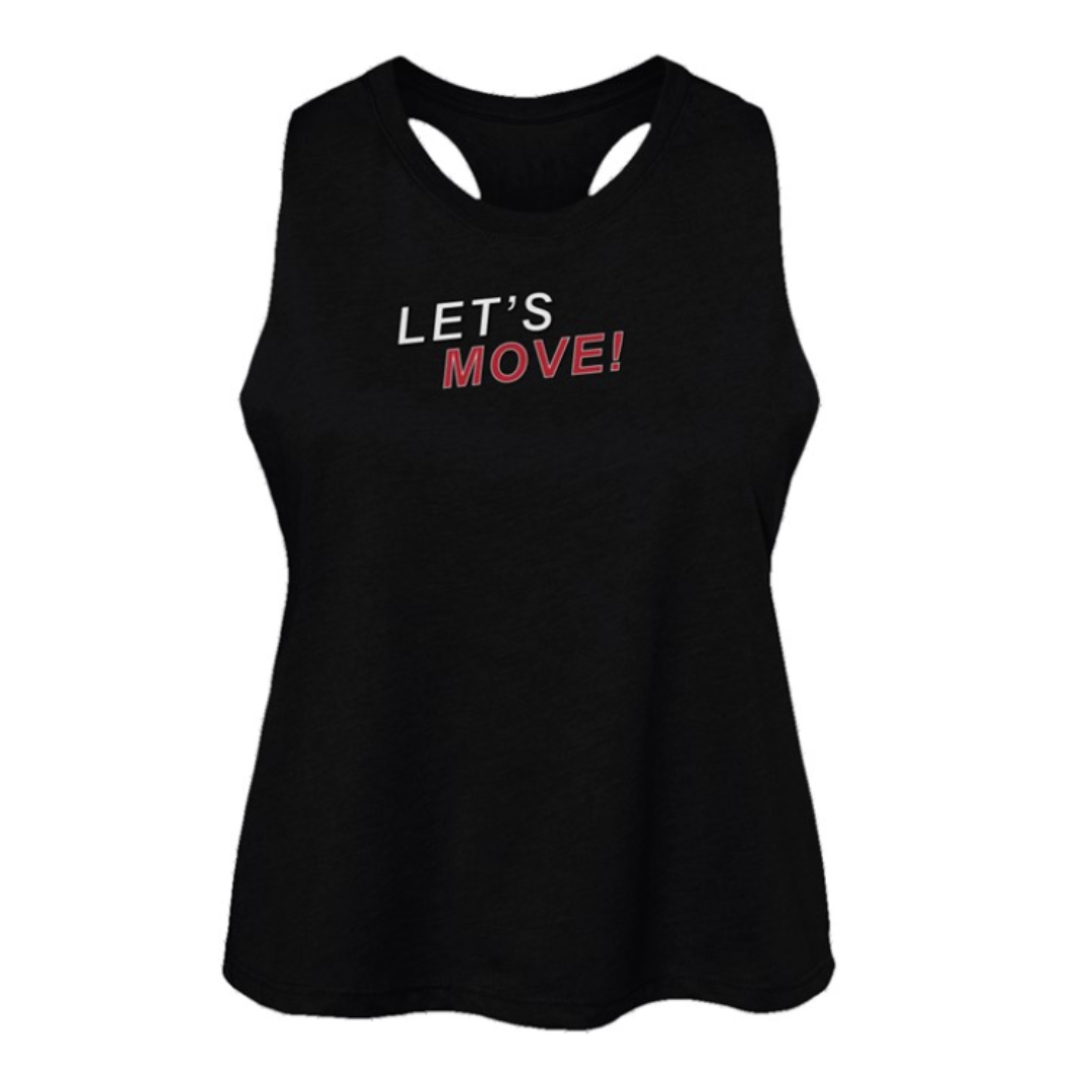MOSSA Women's Let's Move Racerback Cropped Tank
