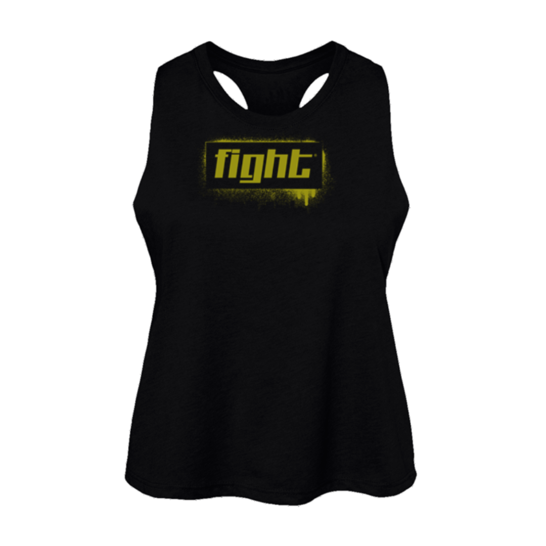 Grafitti Fight Women's Racerback Cropped Tank
