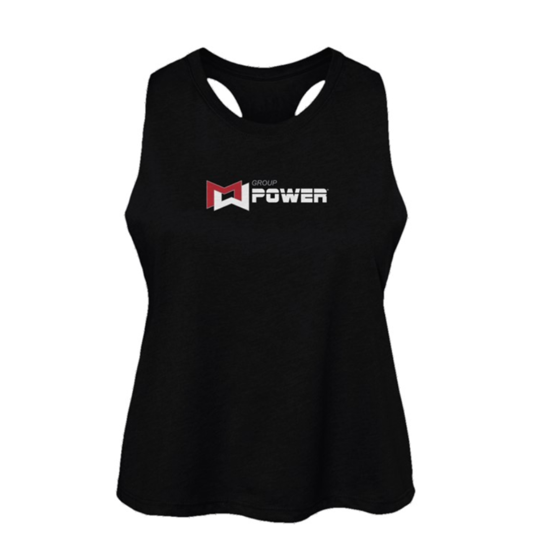 Group Power Full Icon Women's Racerback Cropped Tank