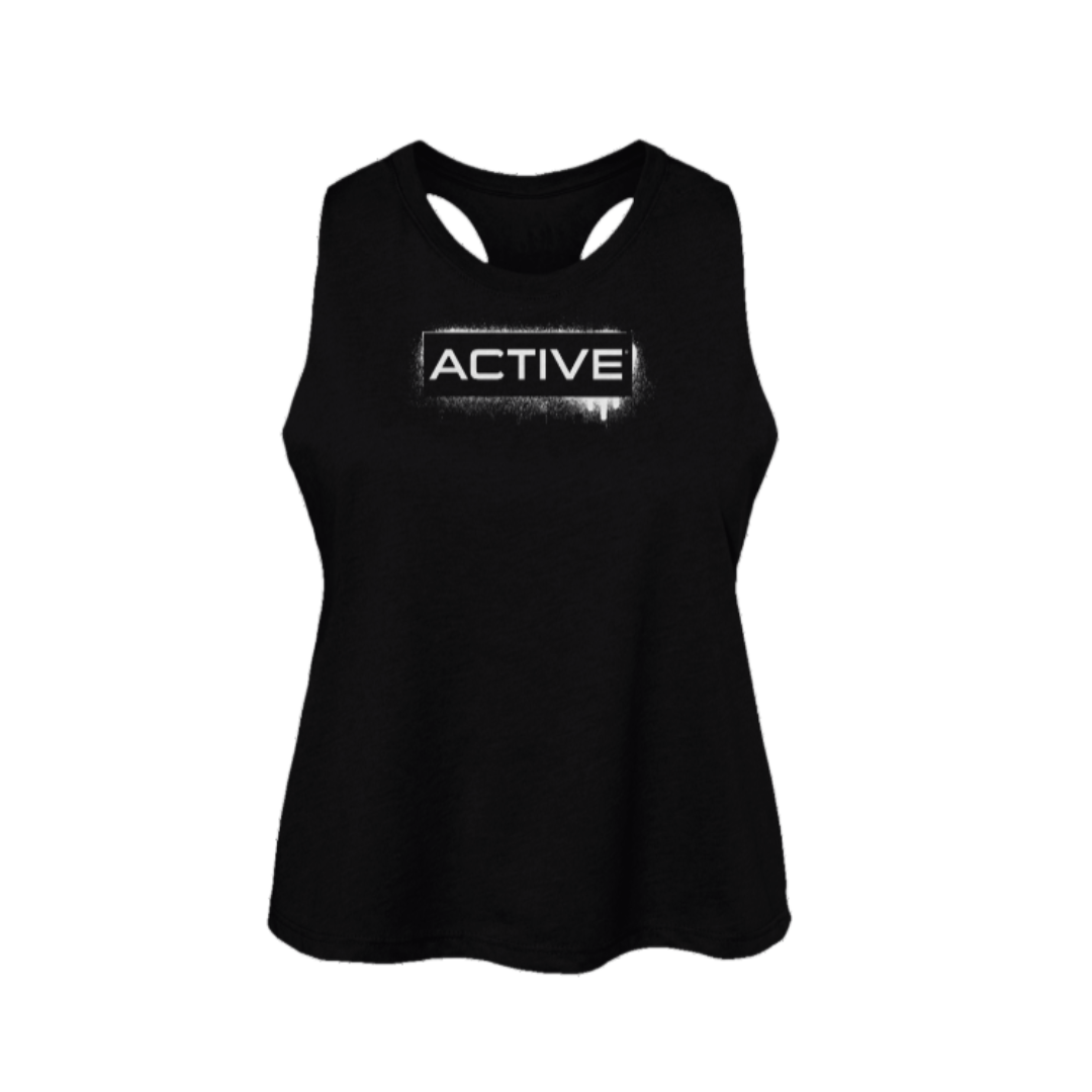 Graffiti Active Women's Racerback Cropped Tank