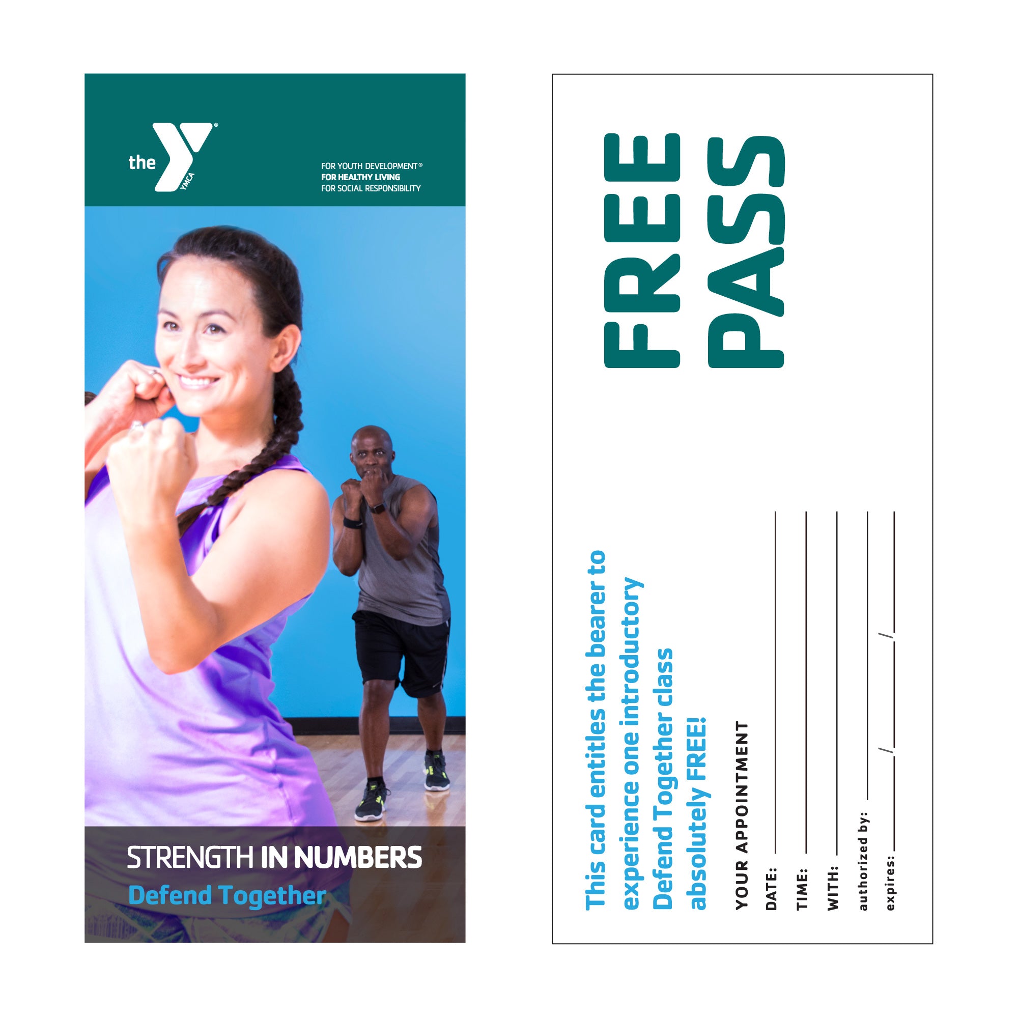 Y Defend Together STRENGTH IN NUMBERS Free Pass Cards