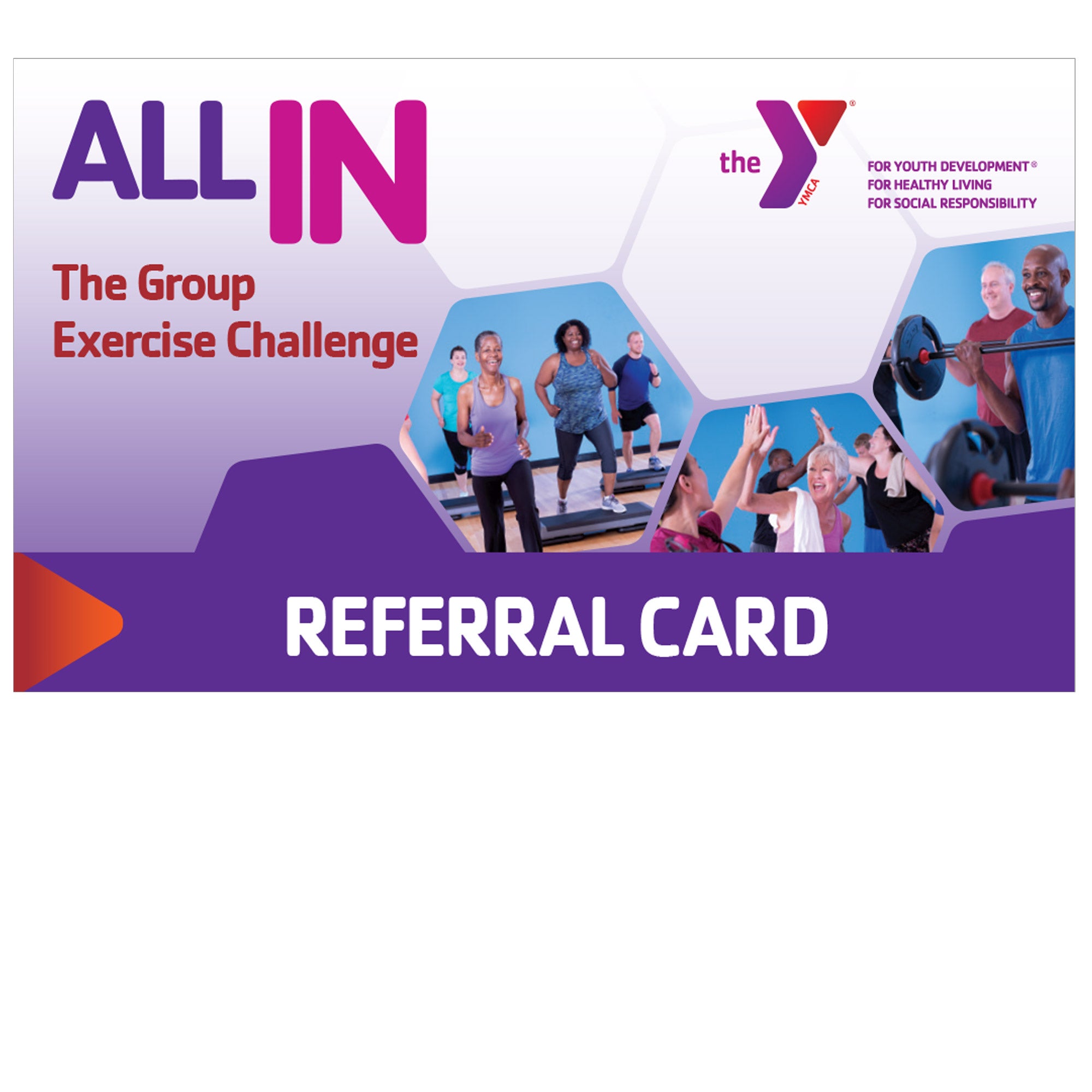 Y ALL IN Challenge Referral Card