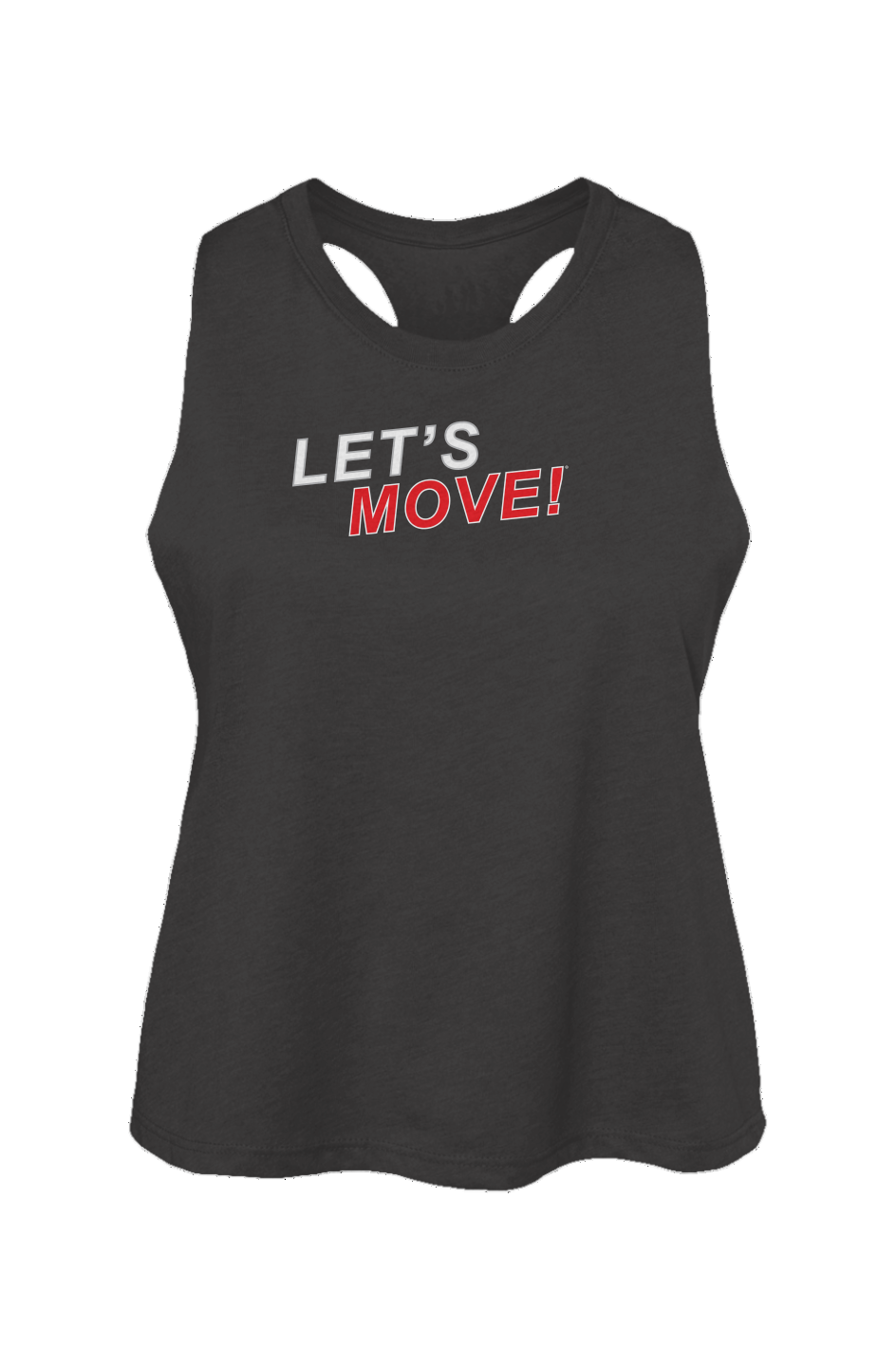3D30 Let's Move Women's Racerback Cropped Tank