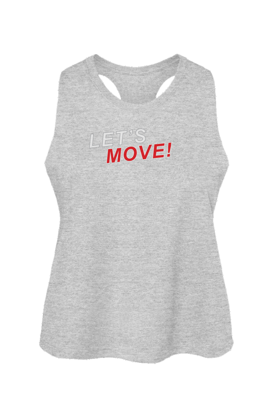 3D30 Let's Move Women's Racerback Cropped Tank