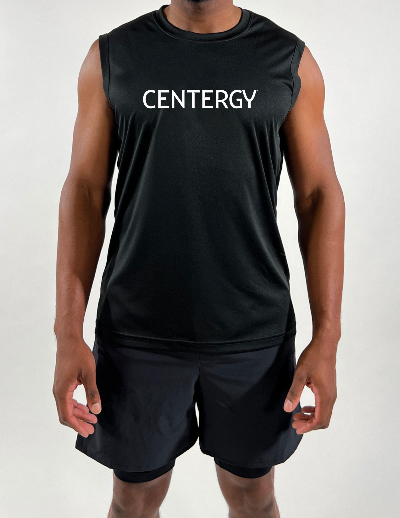 Centergy White Logo Sleeveless Tank
