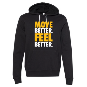 MOSSA Unisex Bella + Canvas Hoodie (black) - MOVE30 - MOVE BETTER FEEL BETTER Logo