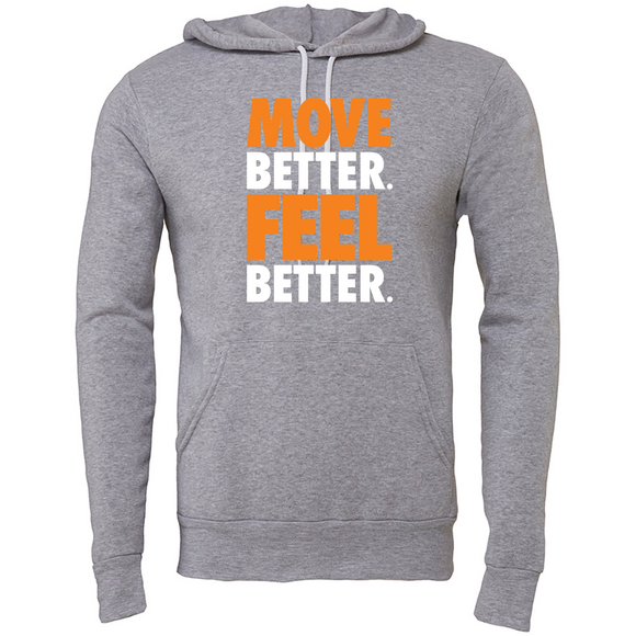 MOSSA Unisex Bella + Canvas Hoodie (grey) - Group Blast MOVE BETTER FEEL BETTER Logo