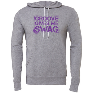 MOSSA Unisex Bella + Canvas Hoodie (grey) - Groove Stencil GIVES ME Logo