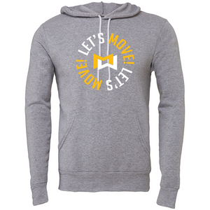 MOSSA Unisex Bella + Canvas Hoodie (grey) - MOVE30 LET'S MOVE Circle Logo