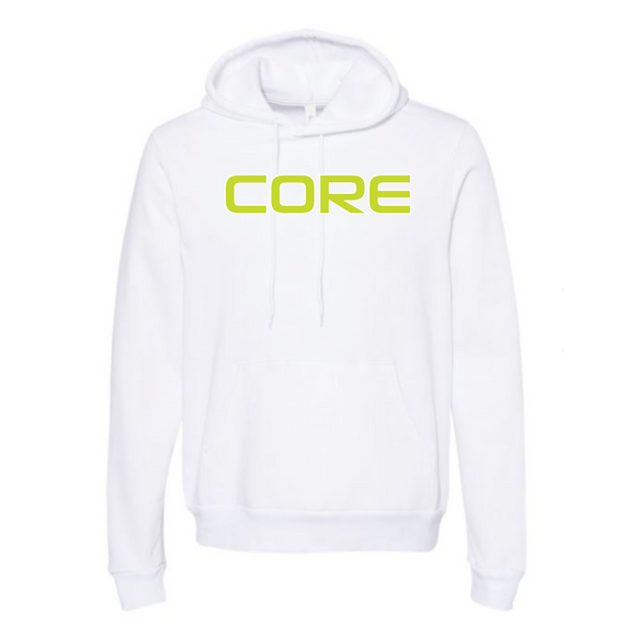 MOSSA Unisex Bella + Canvas Hoodie (white) - Group Core Standard Logo