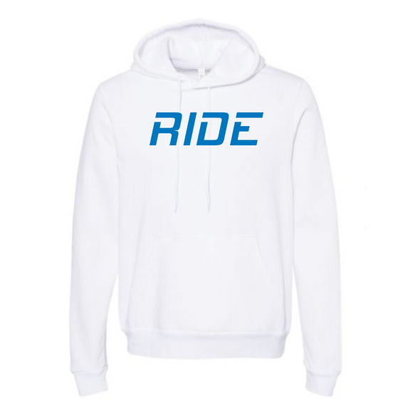 MOSSA Unisex Bella + Canvas Hoodie (white) - Group Ride Standard Logo