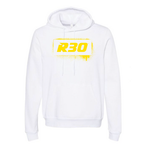 MOSSA Unisex Bella + Canvas Hoodie (white) - R30 Graffiti Logo