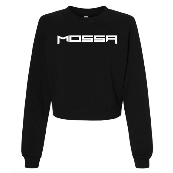 MOSSA Logo Bella + Canvas Cropped Raglan Pullover Fleece