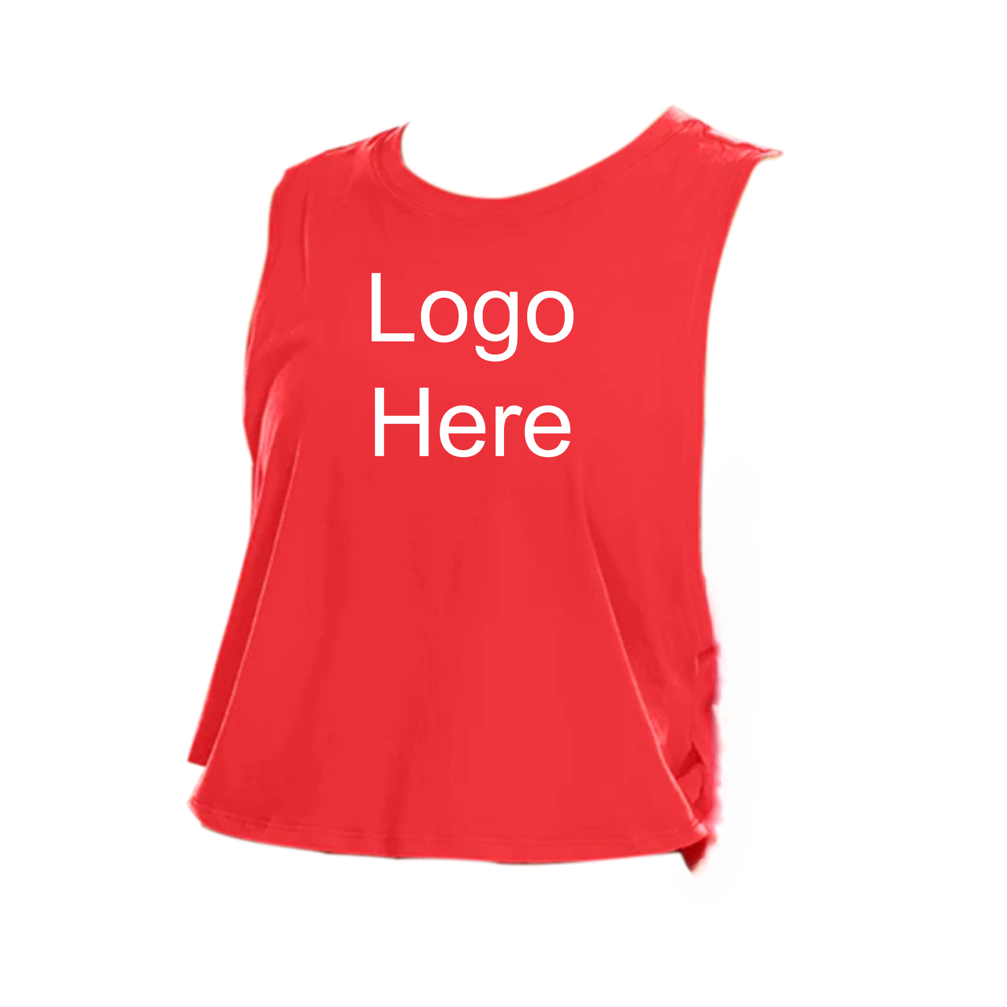 MOSSA Print On Demand Women's CRZ Yoga Pima Cotton Cropped Tank (red)