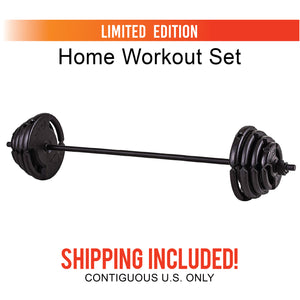 55lb 8 Plate Barbell Set - US