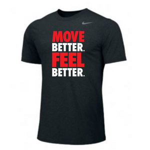 MOSSA Nike Men's Legend Short Sleeve T-Shirt (black) - 3D30 MOVE BETTER FEEL BETTER Logo