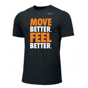 MOSSA Nike Men's Legend Short Sleeve T-Shirt (black) - Blast MOVE BETTER FEEL BETTER Logo