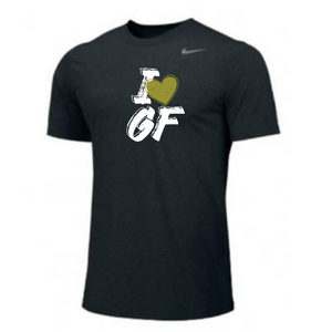 MOSSA Nike Men's Legend Short Sleeve T-Shirt (black) - I HEART GF Logo