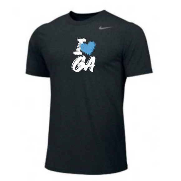 MOSSA Nike Men's Legend Short Sleeve T-Shirt (black) - I HEART GA Logo