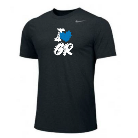 MOSSA Nike Men's Legend Short Sleeve T-Shirt (black) - I HEART GR Logo