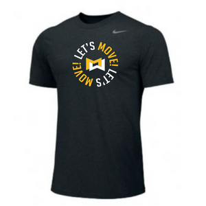 MOSSA Nike Men's Legend Short Sleeve T-Shirt (black) - MOVE30 LET'S MOVE Circle Logo