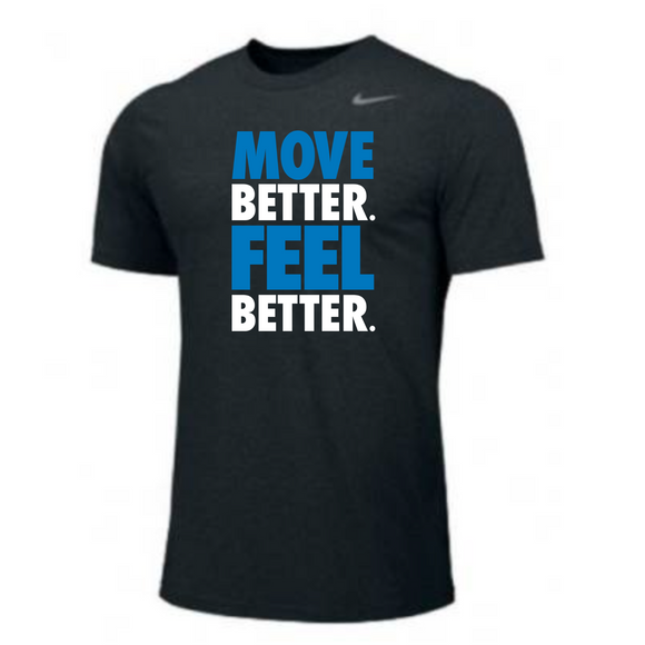 MOSSA Nike Men's Legend Short Sleeve T-Shirt (black) - Ride MOVE BETTER FEEL BETTER Logo