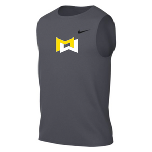 MOSSA Nike Men's Team Legend Sleeveless Crew (carbon heather) - R30 "M" Icon Logo