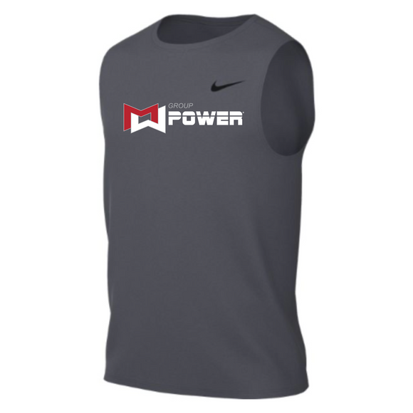 MOSSA Nike Men's Team Legend Sleeveless Crew (carbon heather) - Power Full Icon Logo