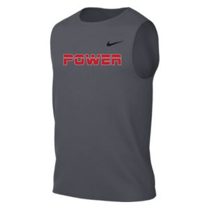 MOSSA Nike Men's Team Legend Sleeveless Crew (carbon heather) - Power Standard Logo