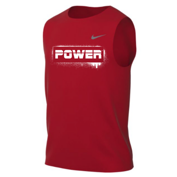 MOSSA Nike Men's Team Legend Sleeveless Crew (red) - Power Graffiti Logo