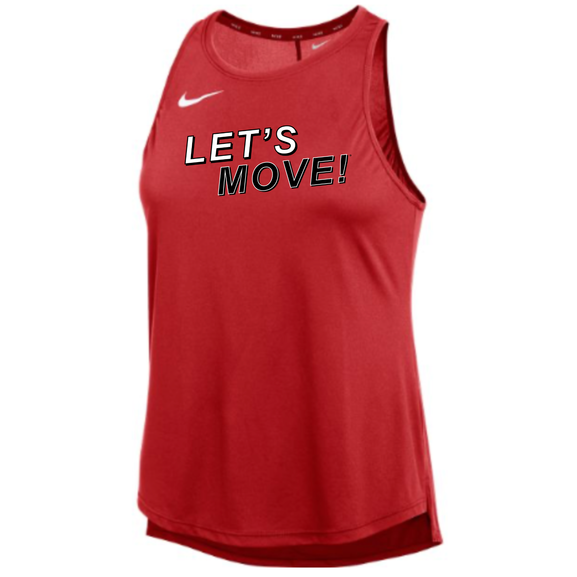 MOSSA LET'S MOVE Nike One Dri FIT Standard Tank (red)