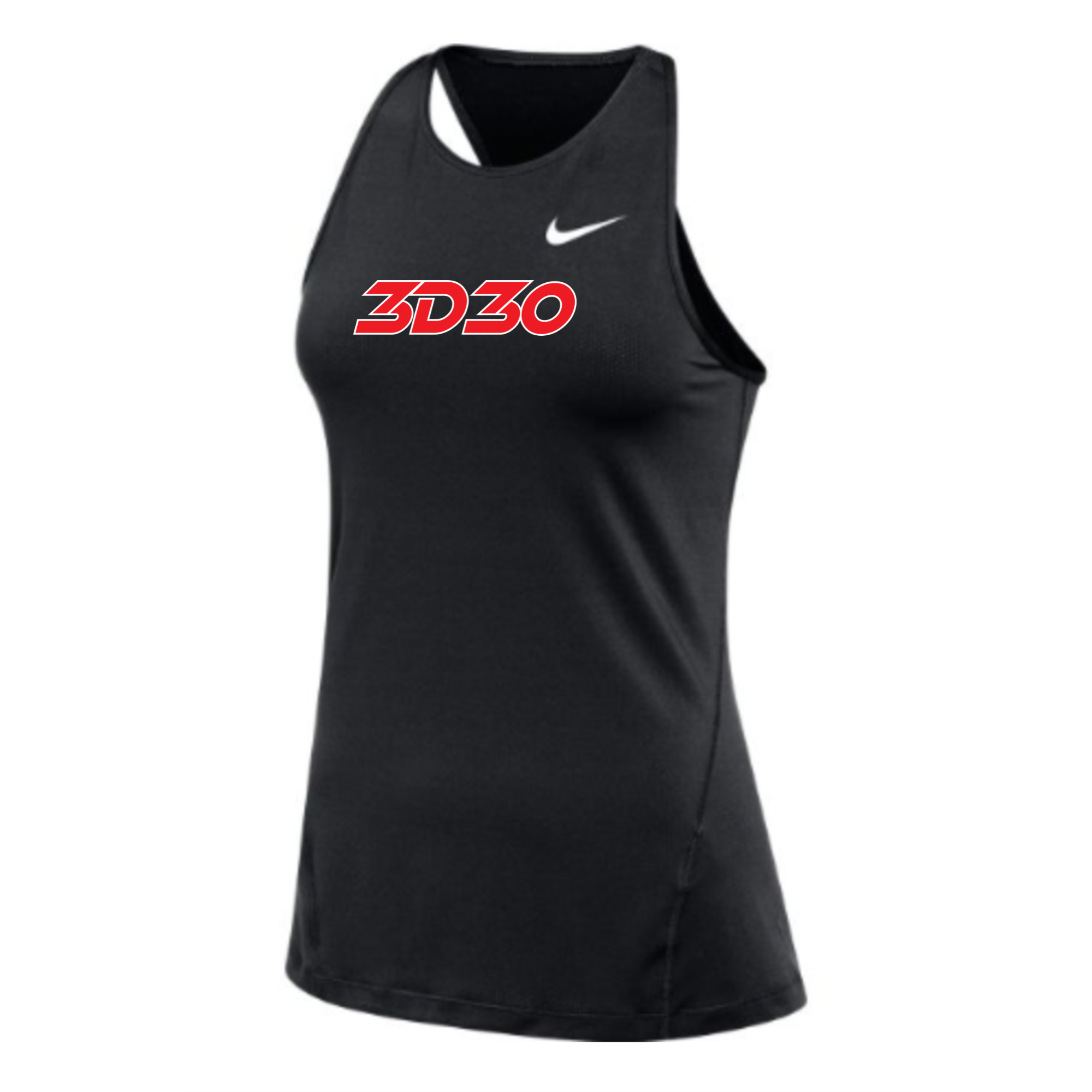 MOSSA Nike Women's All Over Mesh Tank (black) - 3D30 Standard Logo