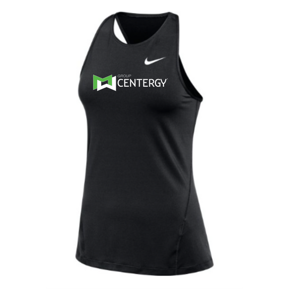 MOSSA Nike Women's All Over Mesh Tank (black) - Centergy Full Icon Logo