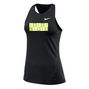 MOSSA Nike Women's All Over Mesh Tank (black) - Core Checker Logo