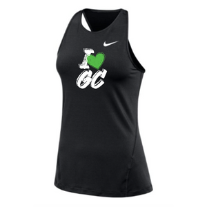 MOSSA Nike Women's All Over Mesh Tank (black) - I HEART GC Logo