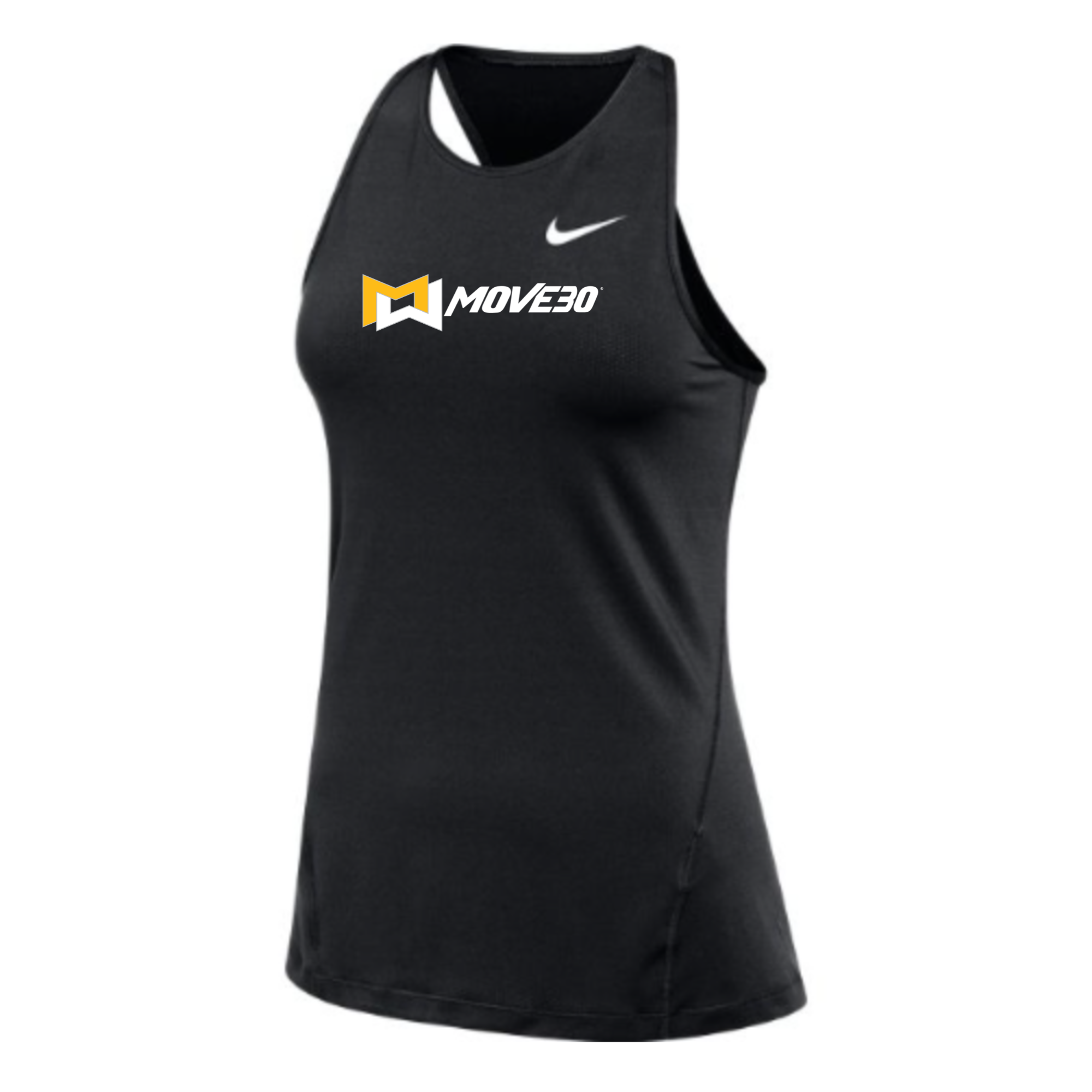 MOSSA Nike Women's All Over Mesh Tank (black) - MOVE30 Full Icon Logo