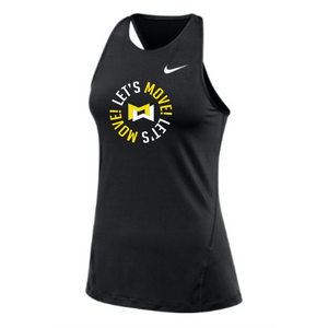 MOSSA Nike Women's All Over Mesh Tank (black) - R30 LET'S MOVE Circle Logo