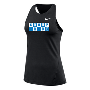 MOSSA Nike Women's All Over Mesh Tank (black) - Ride Checker Logo