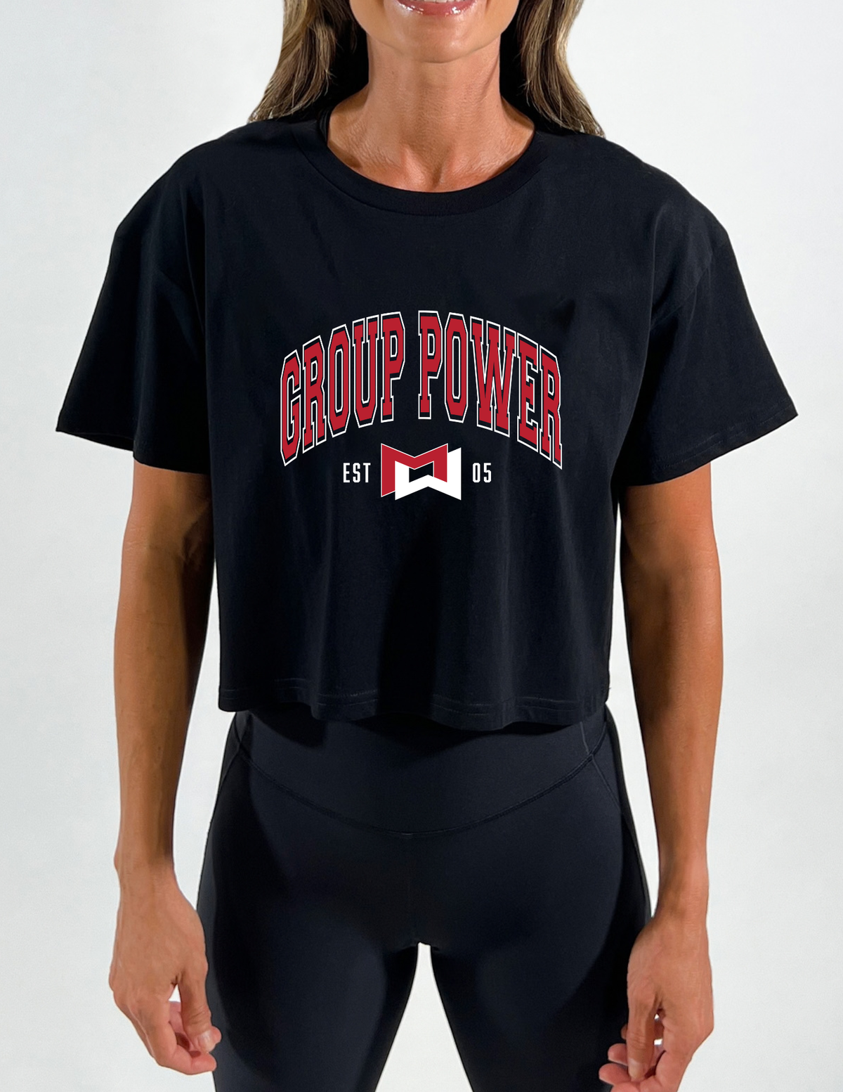 Group Power Collegiate Cropped Womens Tee