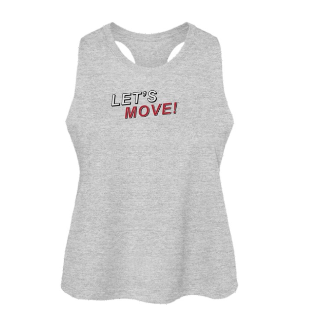 MOSSA Women's Let's Move Racerback Cropped Tank